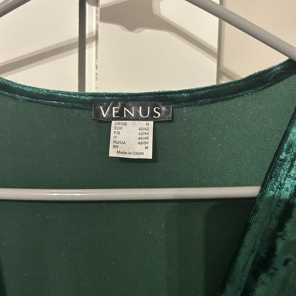 VENUS Velvet Jumpsuit in Rich Teal - Picture 5 of 5